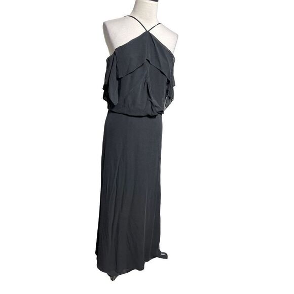 BCBGMaxazria Sleeveless Long Black Silk Cocktail Dress Size 4 - Picture 4 of 5